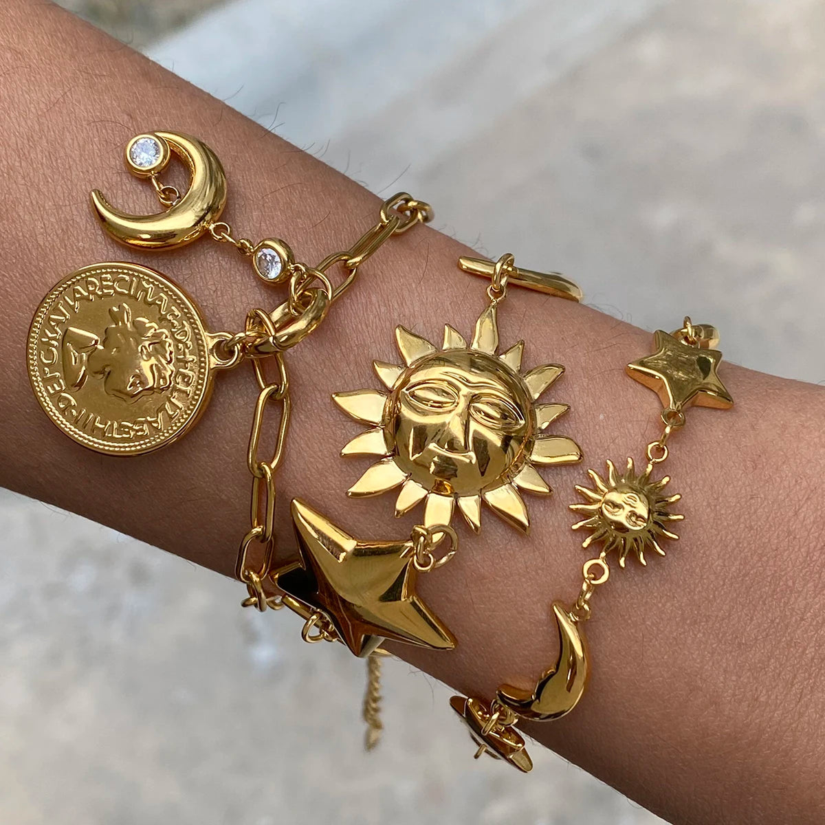 Sun, Moon & Star Charm Bracelets
