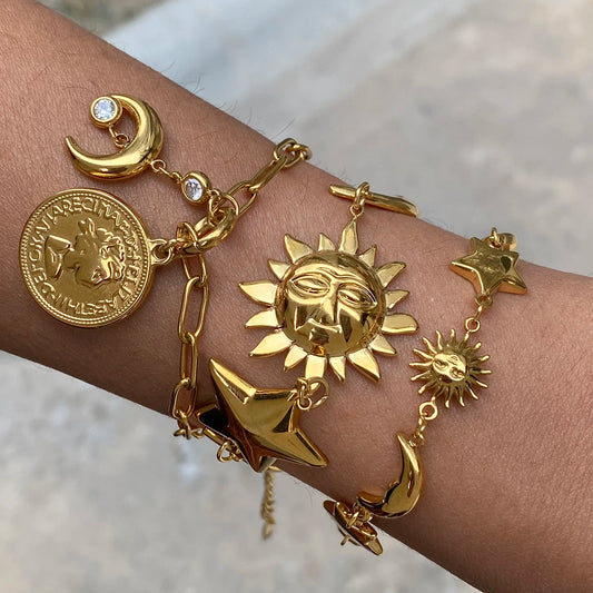 Sun, Moon & Star Charm Bracelets