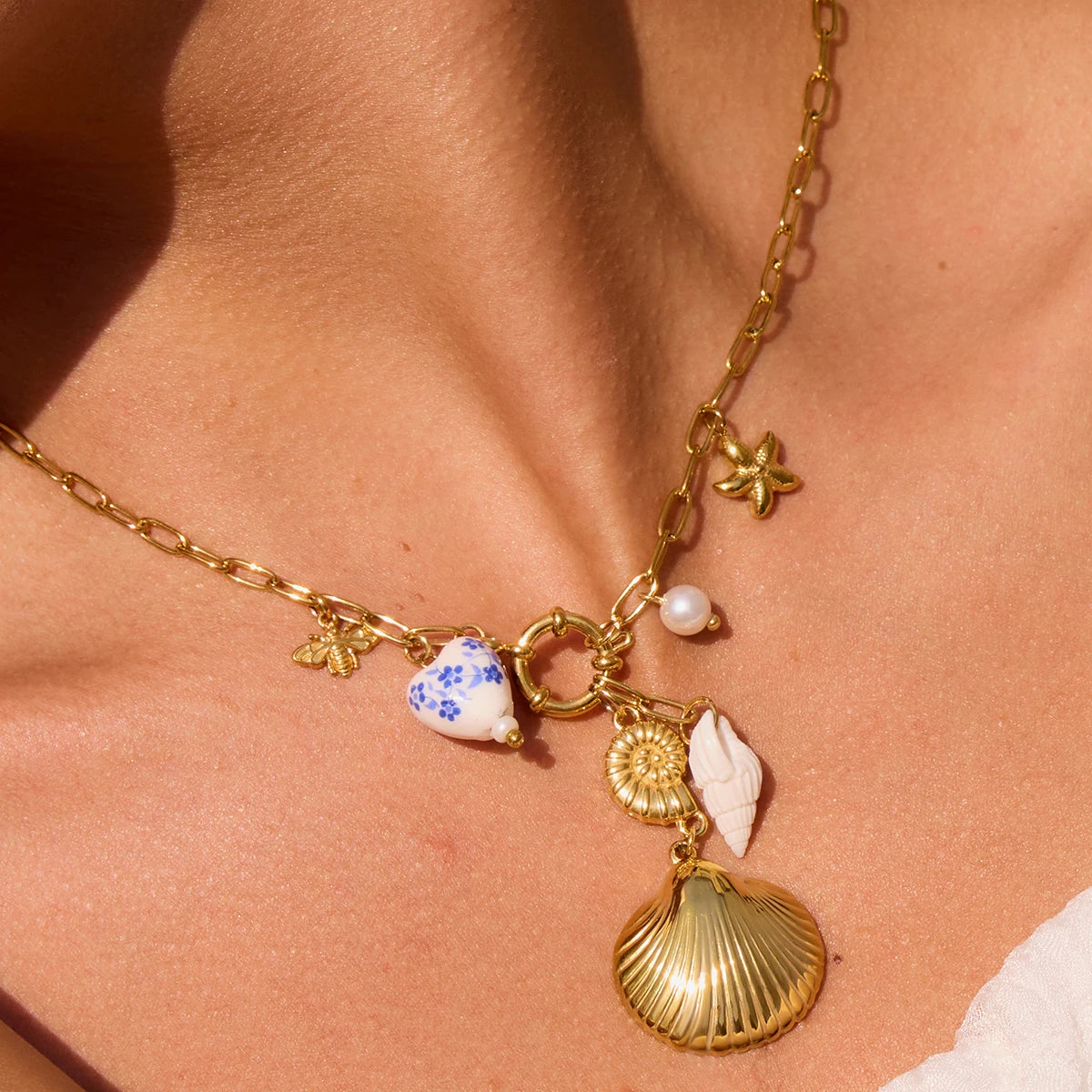 Beach Shells Charm Necklace