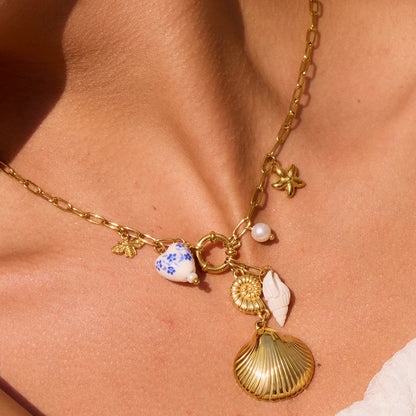 Beach Shells Charm Necklace