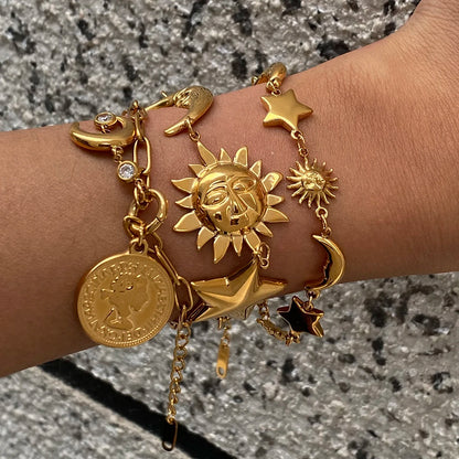 Sun, Moon & Star Charm Bracelets