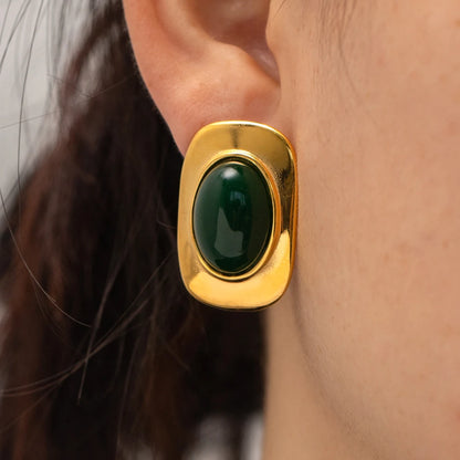 Luxury Green Opal Earrings