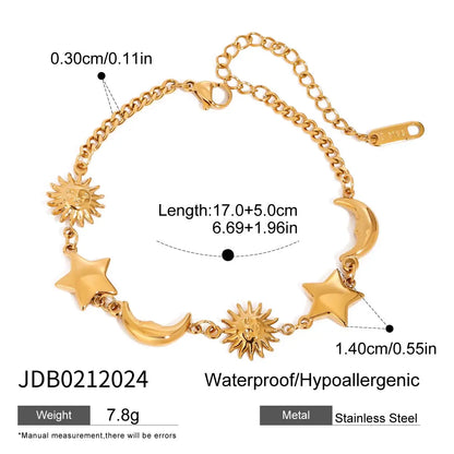 Sun, Moon & Star Charm Bracelets