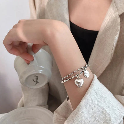 Heart-Shaped Charm Bracelet