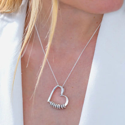 Para la Madre de Nuestros Hijos - La Mejor Mamá del Mundo - Collar de Corazón Personalizable 