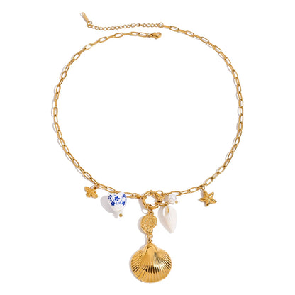 Beach Shells Charm Necklace