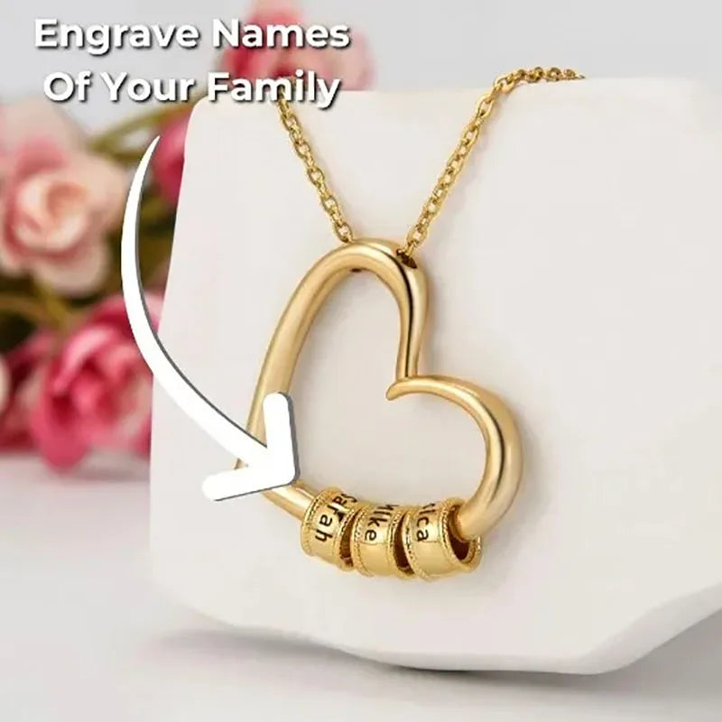Para la Madre de Nuestros Hijos - La Mejor Mamá del Mundo - Collar de Corazón Personalizable 
