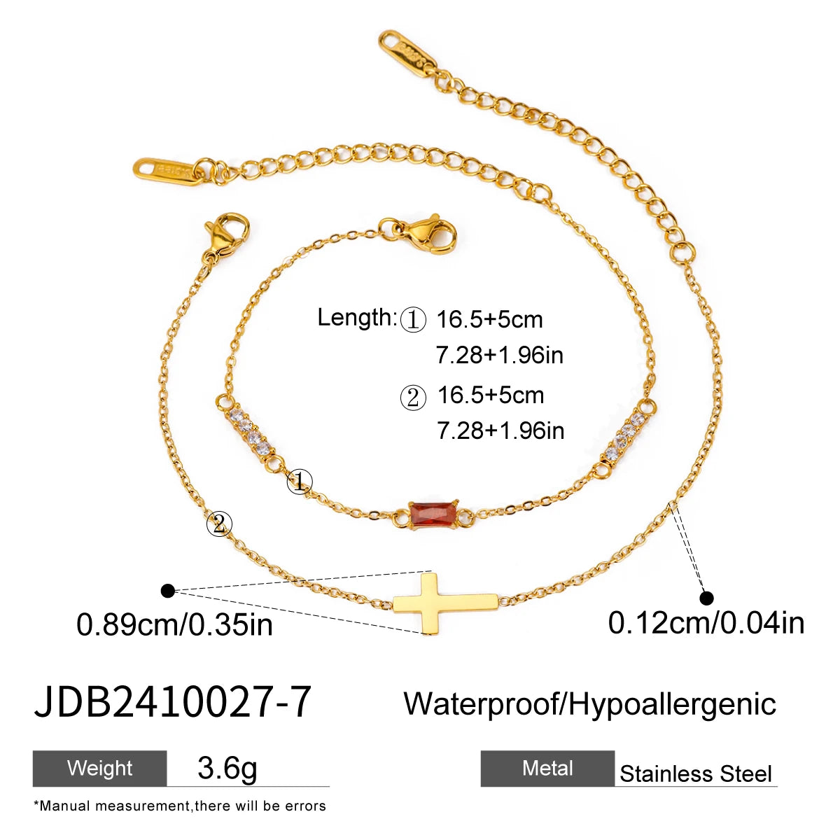 Birthstones Pendant Bracelet