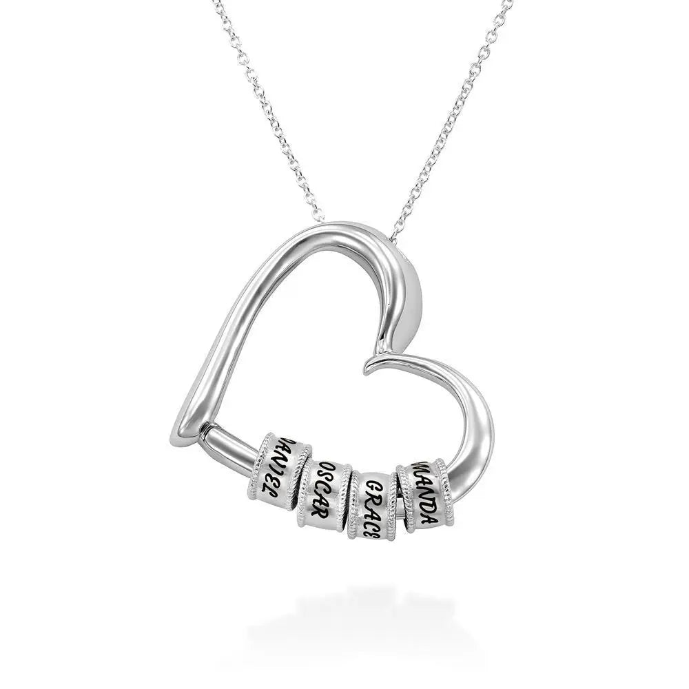 Collar de corazón personalizado "Abrazo de Madre" y conjunto de caja de regalo con forma de corazón 