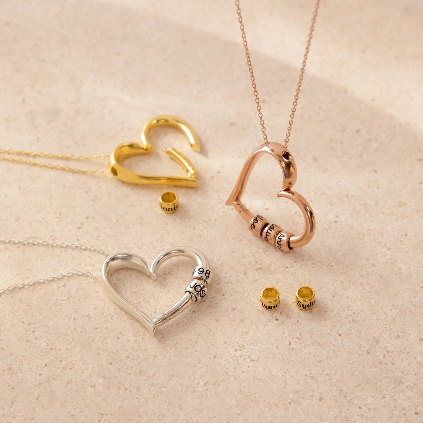 Collar de corazón personalizado "Abrazo de Madre" y conjunto de caja de regalo con forma de corazón 