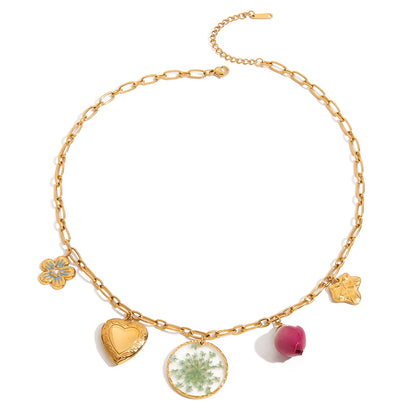 Summer Nature Charm Necklace