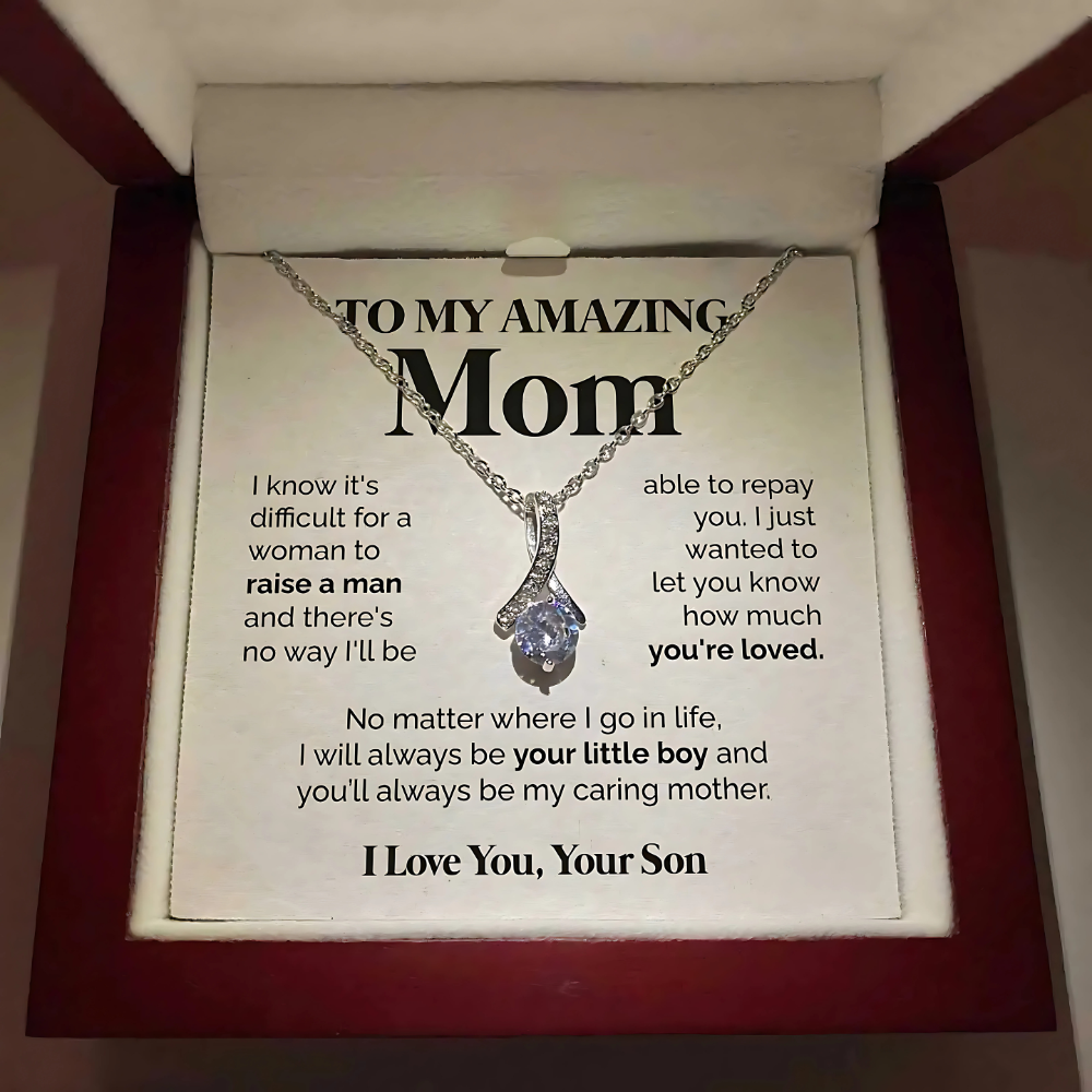 Mom - Thanks for Raising Me - Grateful Necklace