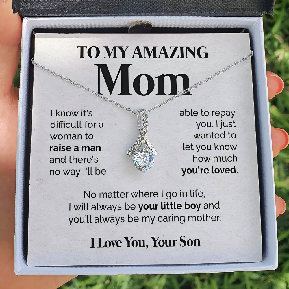 Mom - Thanks for Raising Me - Grateful Necklace