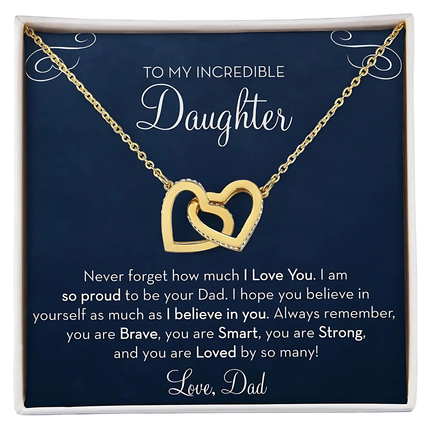 Daughter - Believe in Yourself, You Got This - Interlocking Hearts