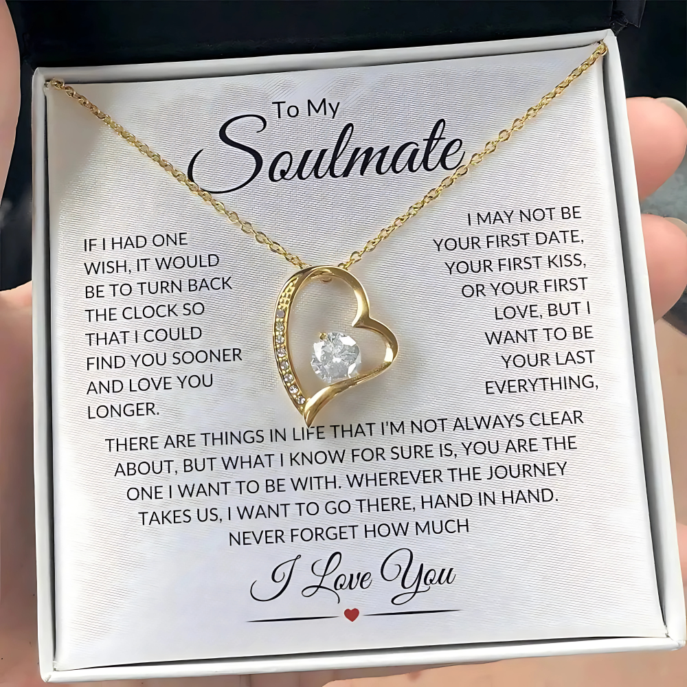 Soulmate - Want to Be With You Always - Love Heart Necklace