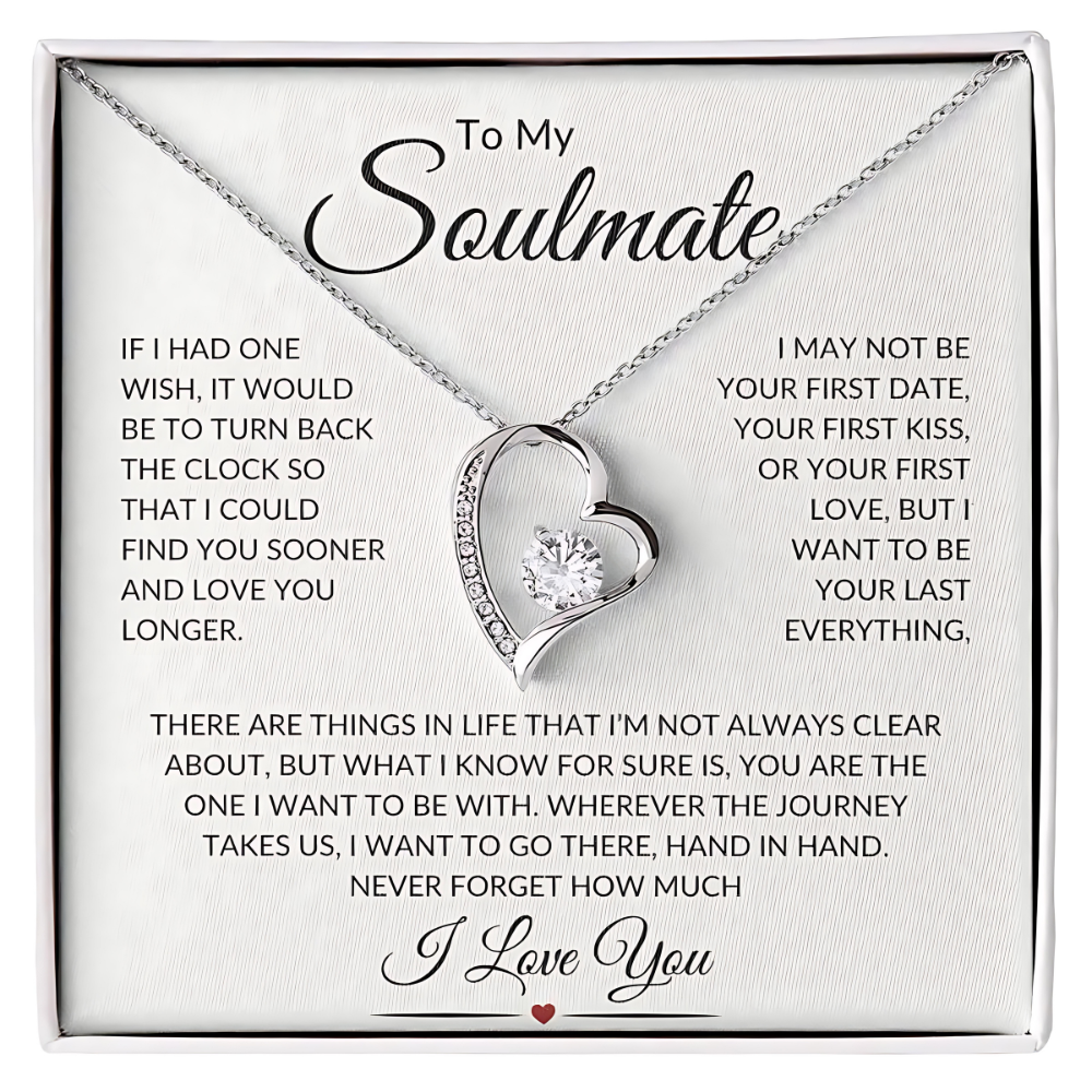 Soulmate - Want to Be With You Always - Love Heart Necklace