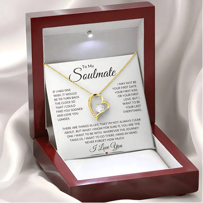 Soulmate - Want to Be With You Always - Love Heart Necklace