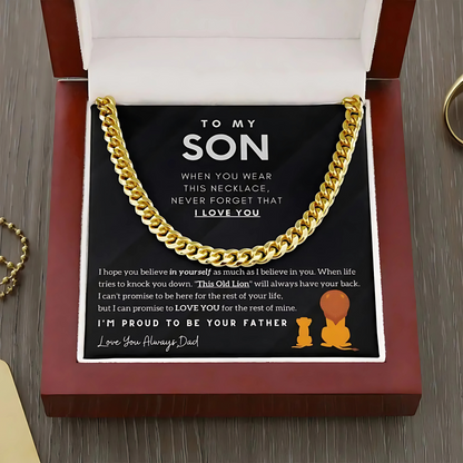 Son - Proud to be your Father - Cuban Chain Necklace