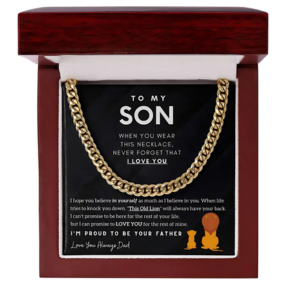 Son - Proud to be your Father - Cuban Chain Necklace