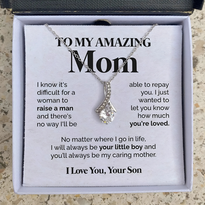 Mom - Thanks for Raising Me - Grateful Necklace