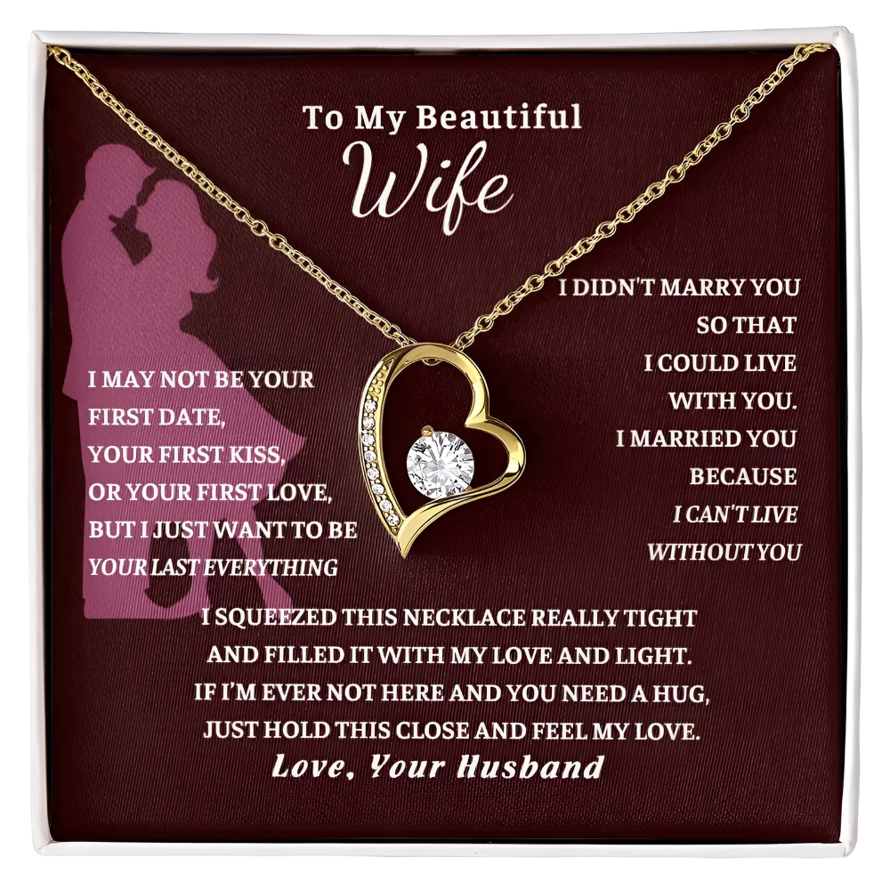 Wife - Can't Live Without You - Embrace Necklace