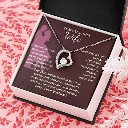 Wife - Can't Live Without You - Embrace Necklace