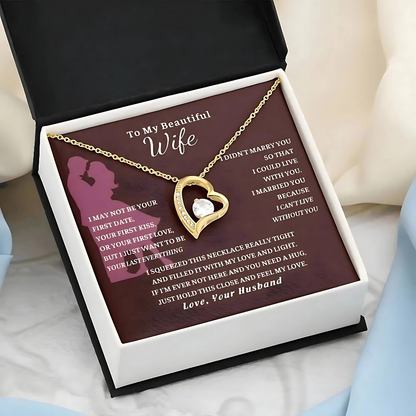 Wife - Can't Live Without You - Embrace Necklace