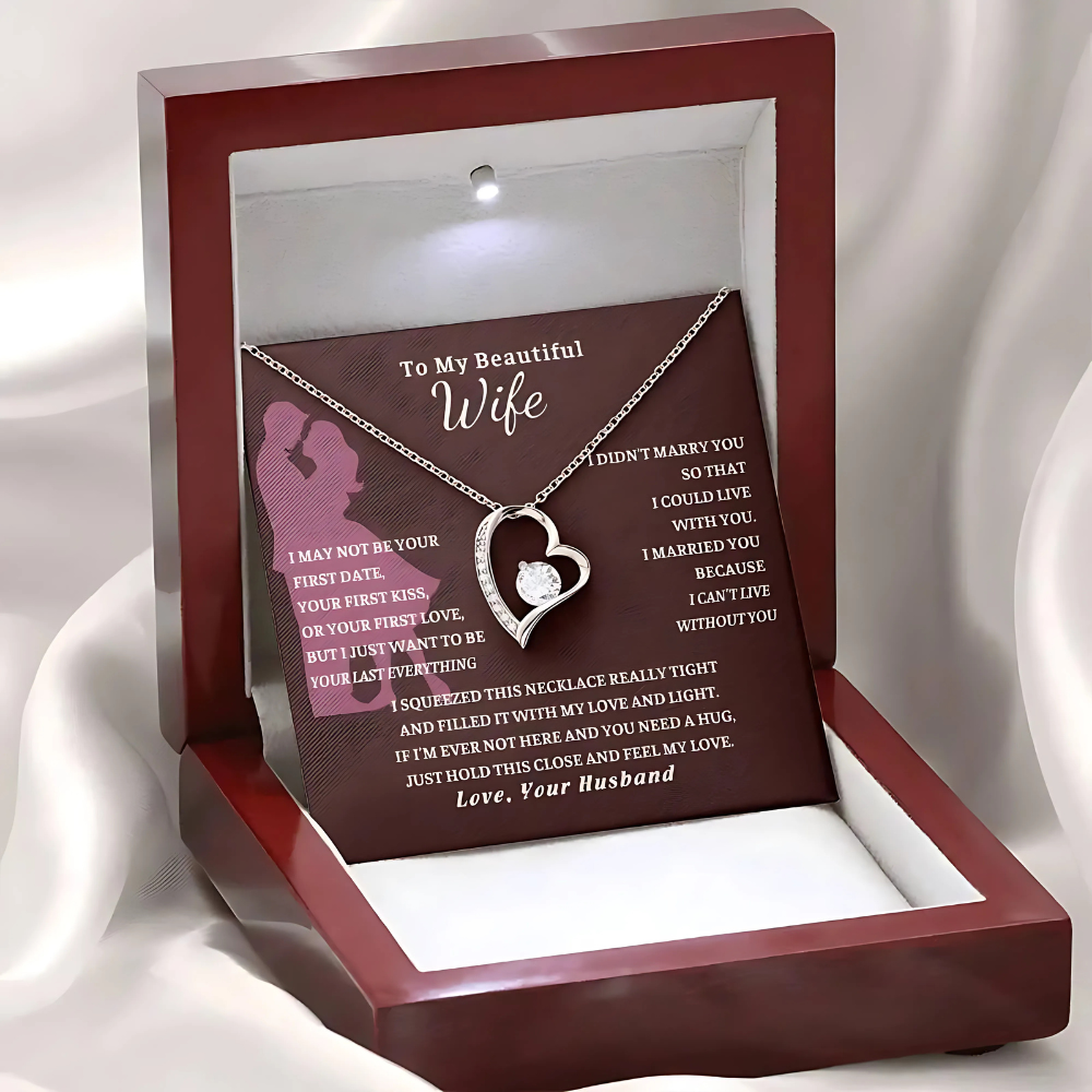 Wife - Can't Live Without You - Embrace Necklace