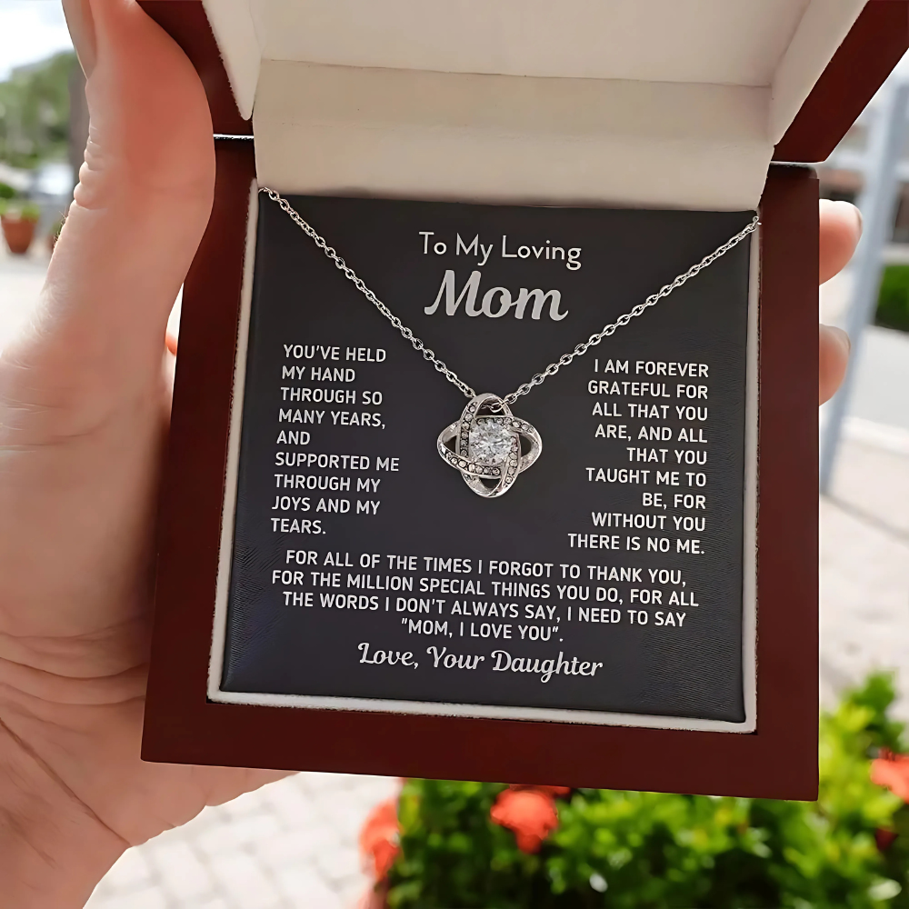 Mom - Thanks for Raising your Daughter - Love Necklace