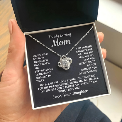 Mom - Thanks for Raising your Daughter - Love Necklace