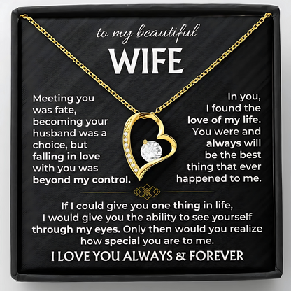 [ALMOST SOLD OUT] Wife - Best Thing that Happened to Me - Love U Always Necklace