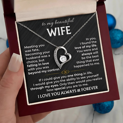 [ALMOST SOLD OUT] Wife - Best Thing that Happened to Me - Love U Always Necklace