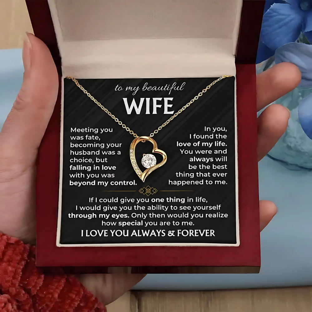 [ALMOST SOLD OUT] Wife - Best Thing that Happened to Me - Love U Always Necklace