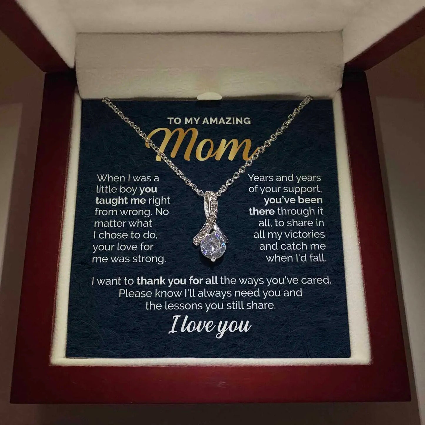 Mom - Thanks for Teaching Me Everything - Love Pendant