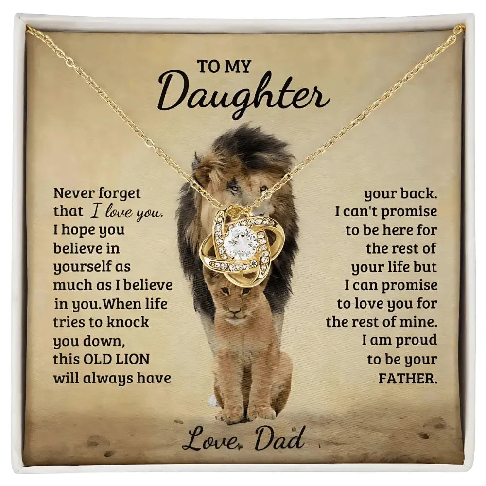 [ALMOST SOLD OUT] Daughter - Always got Your Back - Proud Lion Necklace - Radiant Memories