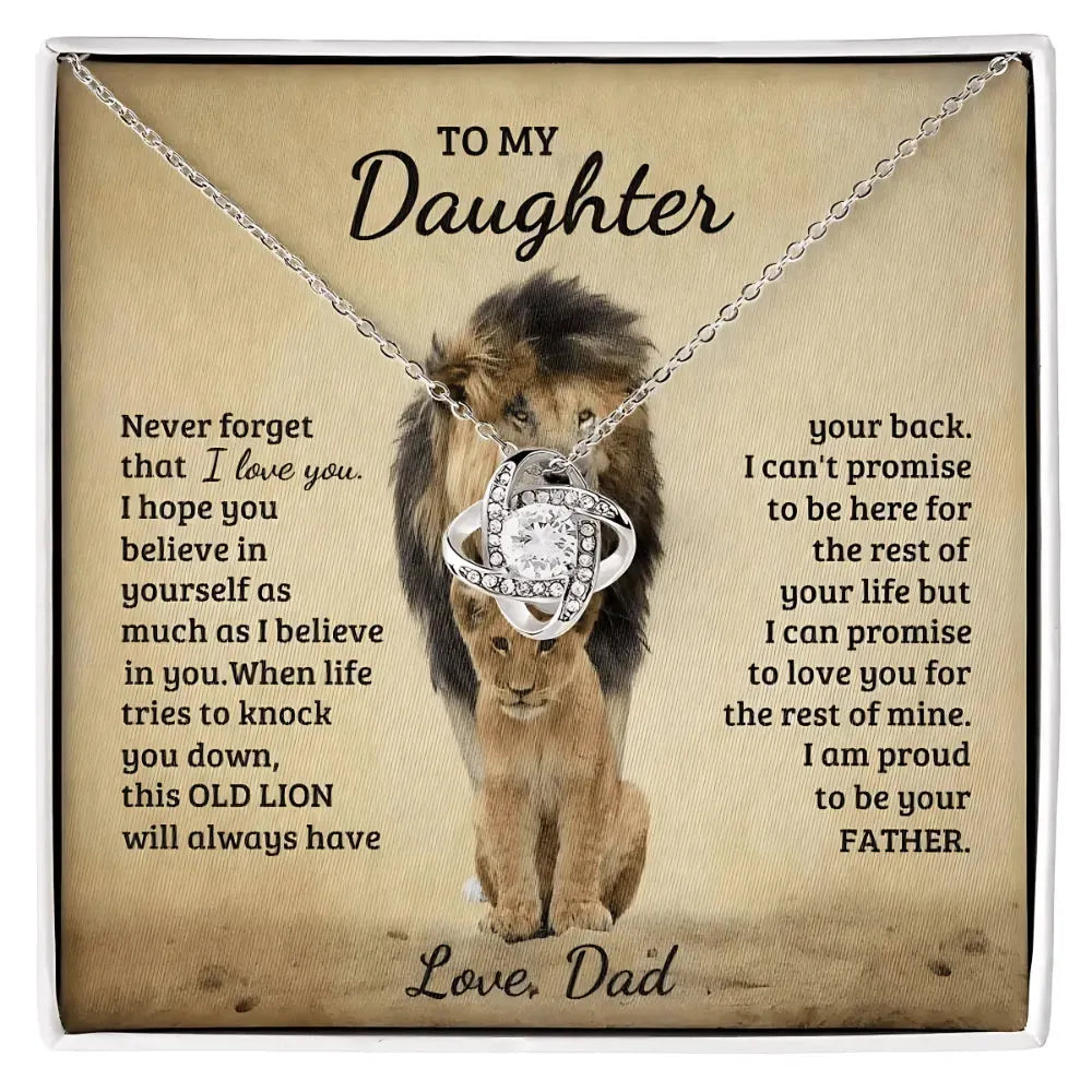 [ALMOST SOLD OUT] Daughter - Always got Your Back - Proud Lion Necklace - Radiant Memories