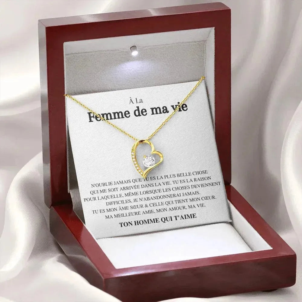 Âme sœur - Je t'aime pour toujours - Collier en cœur - Radiant Memories