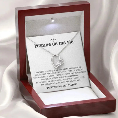 Âme sœur - Je t'aime pour toujours - Collier en cœur - Radiant Memories