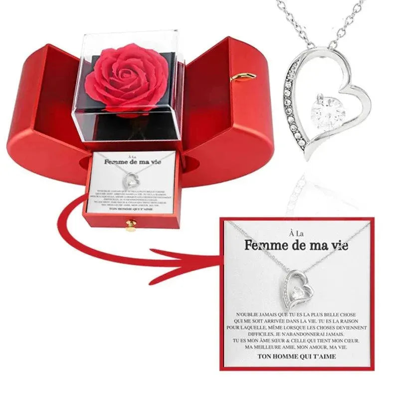 Âme sœur - Je t'aime pour toujours - Collier en cœur - Radiant Memories