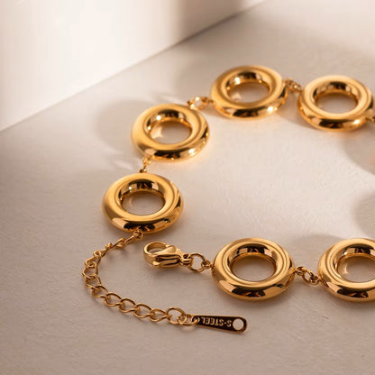 Circle Bracelet 18K Gold Plated