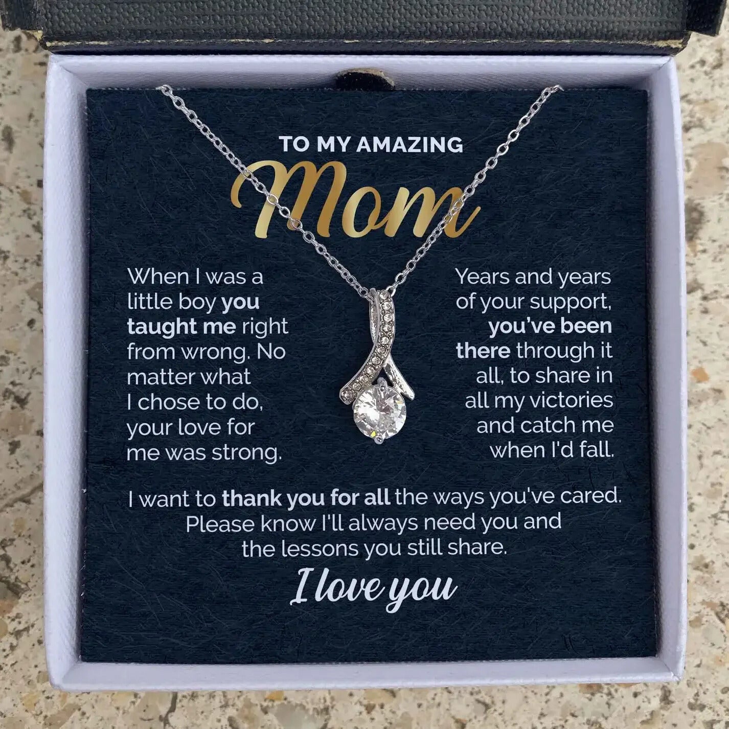 Mom - Thanks for Teaching Me Everything - Love Pendant