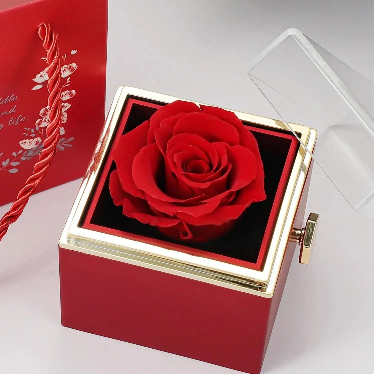 Four Leaf Clover Love Necklace, comes w/Eternal Rose Gift Box - Radiant Memories