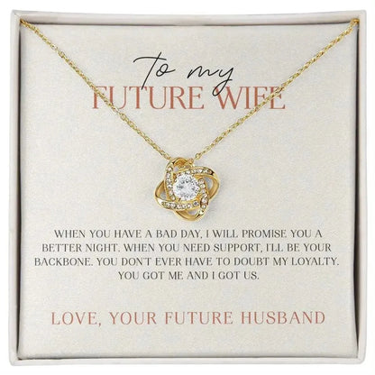 Future Wife - Always be your Backbone - Promise Necklace - Radiant Memories