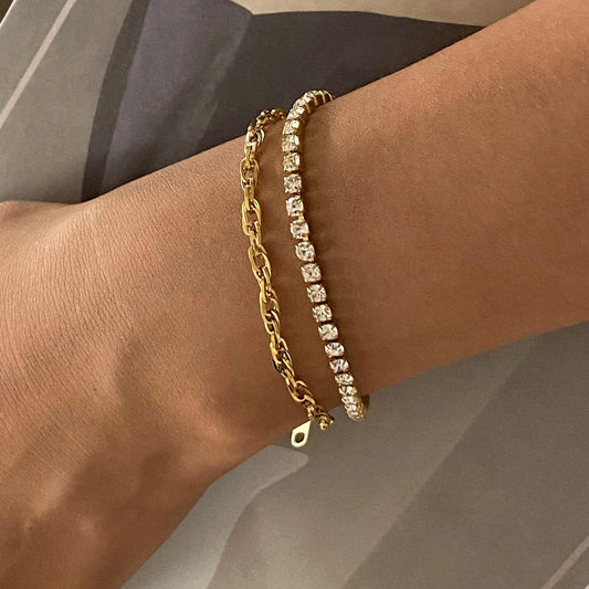 Link-Chain Tennis Bracelet