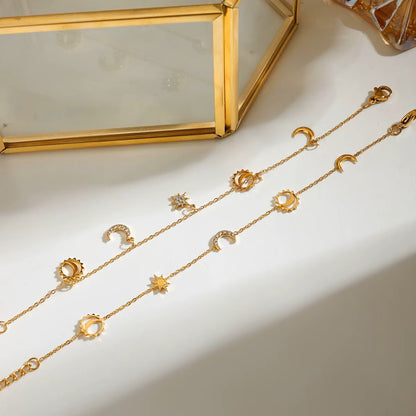 Star & Moon Charms Bracelet
