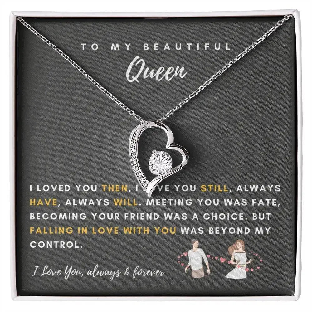 Queen - Love You Always - Heart Necklace - Radiant Memories