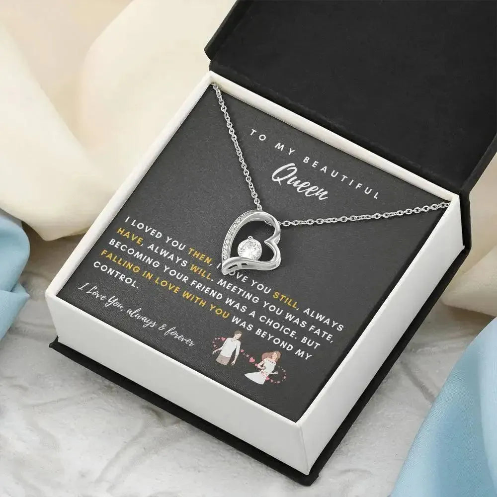 Queen - Love You Always - Heart Necklace - Radiant Memories