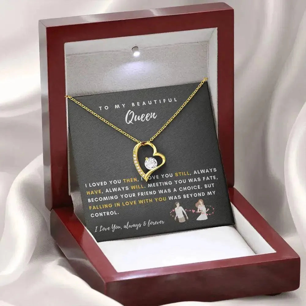 Queen - Love You Always - Heart Necklace - Radiant Memories