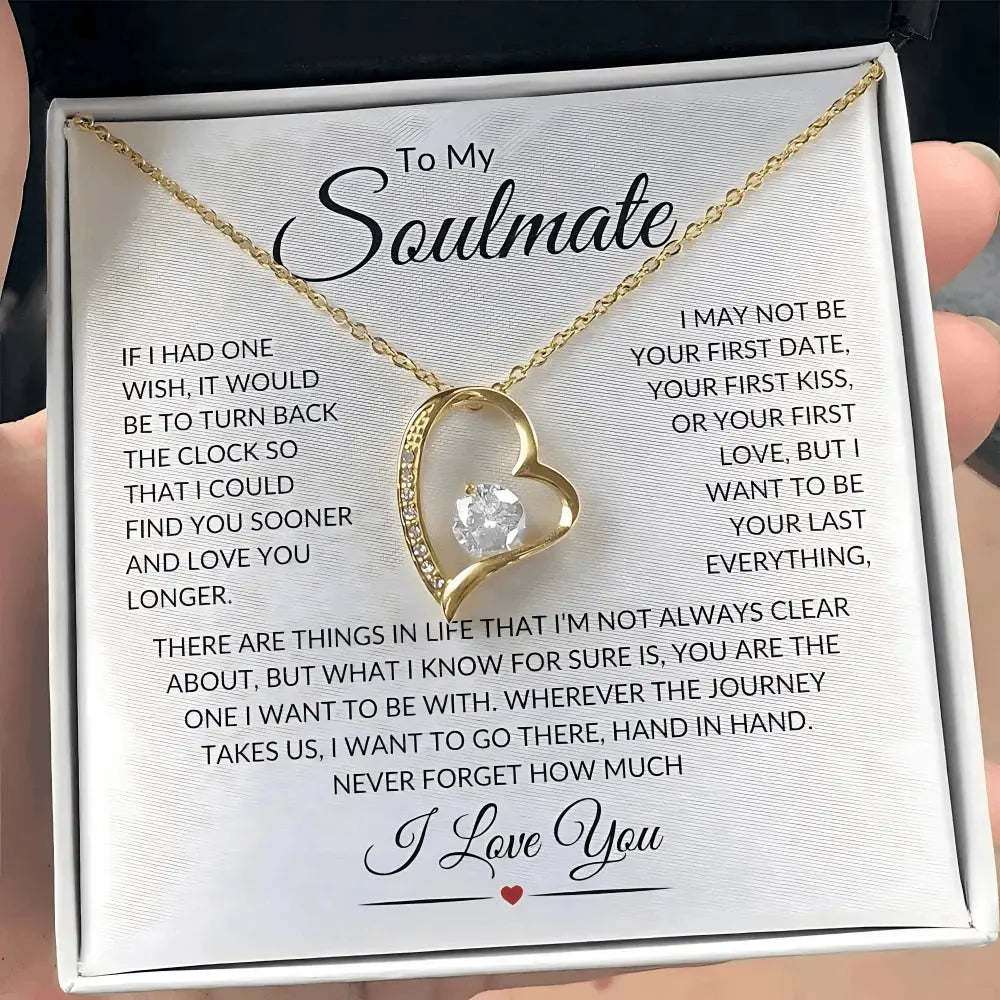 Soulmate - Want to Be With You Always - Love Heart Necklace - Radiant Memories