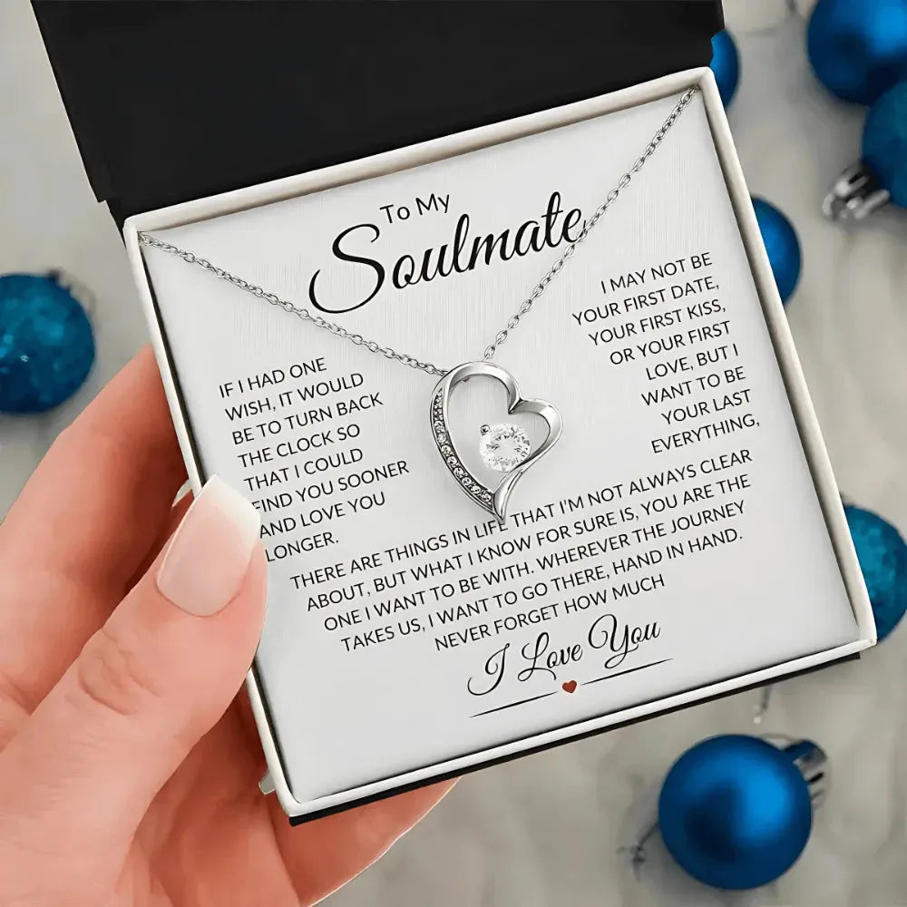 Soulmate - Want to Be With You Always - Love Heart Necklace - Radiant Memories